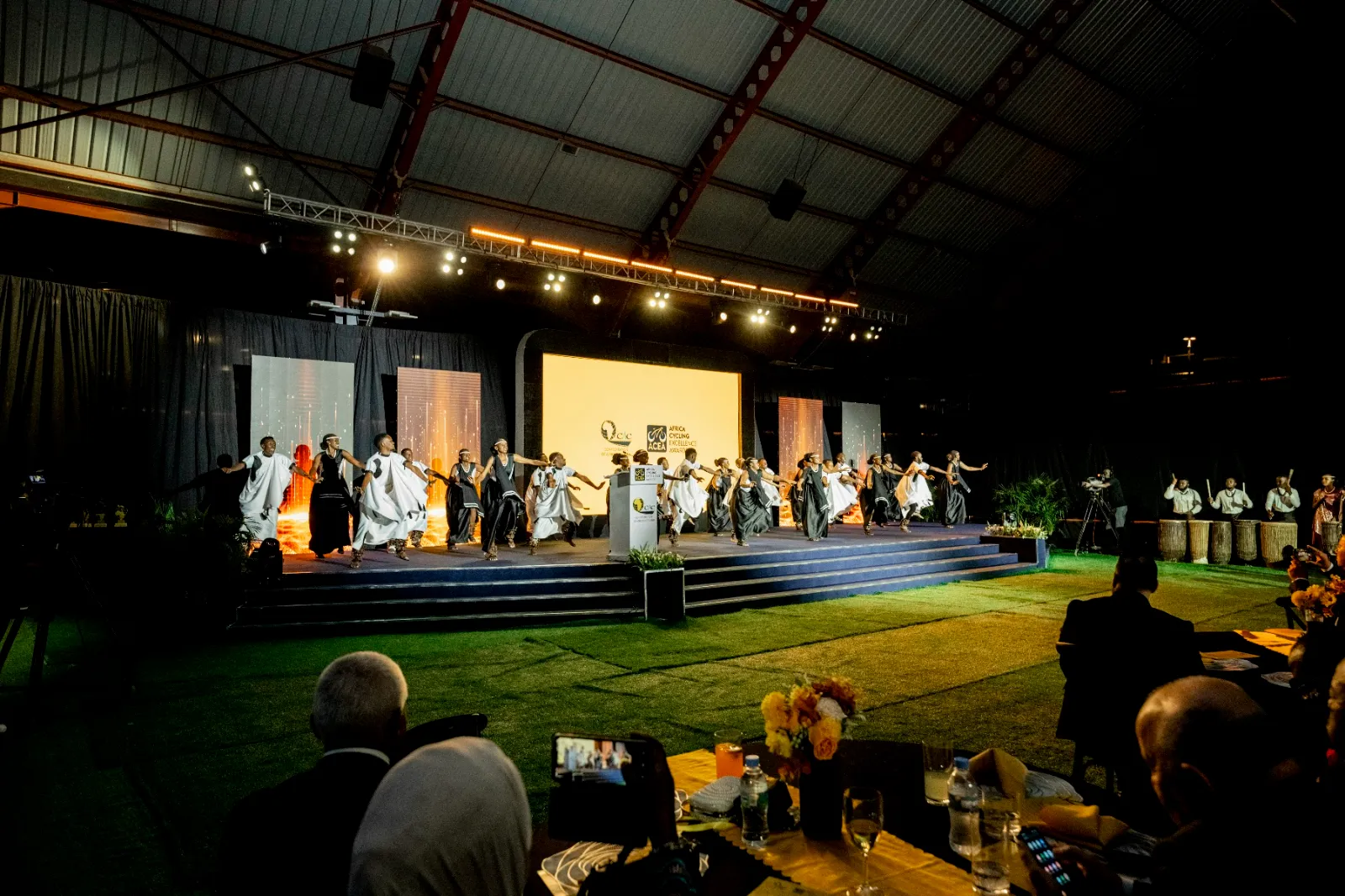 Guests at the gala dinner as the ceremony begins
