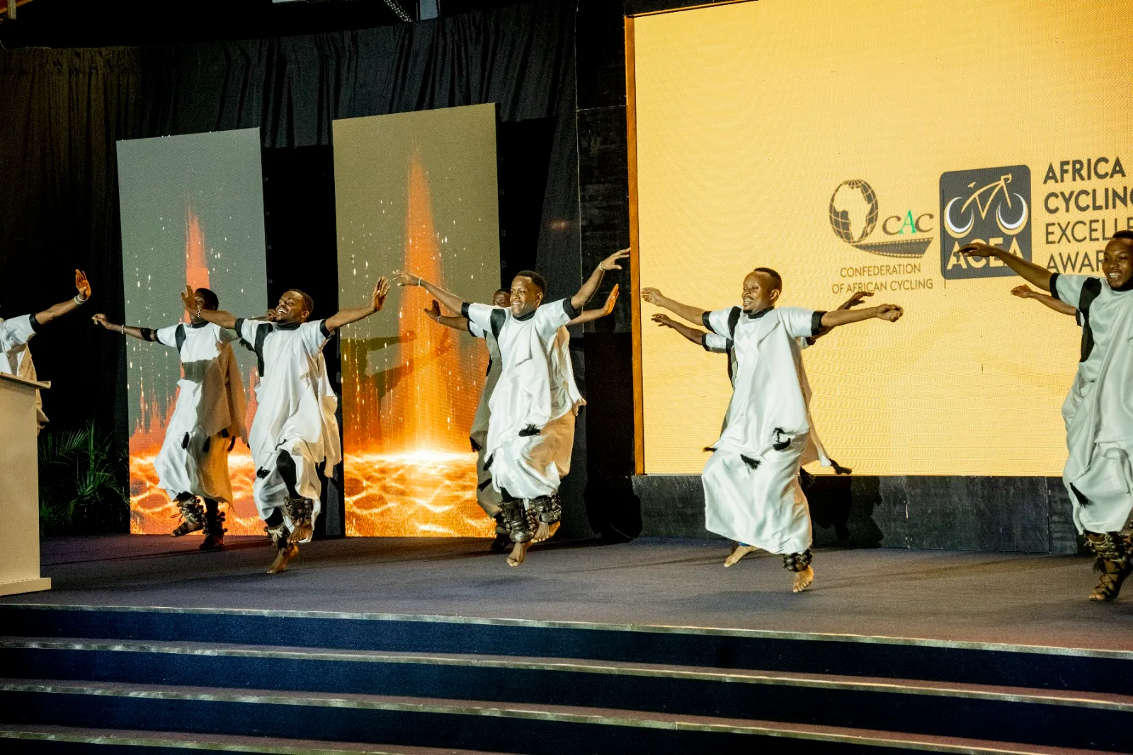 Rwandan traditional dance on stage