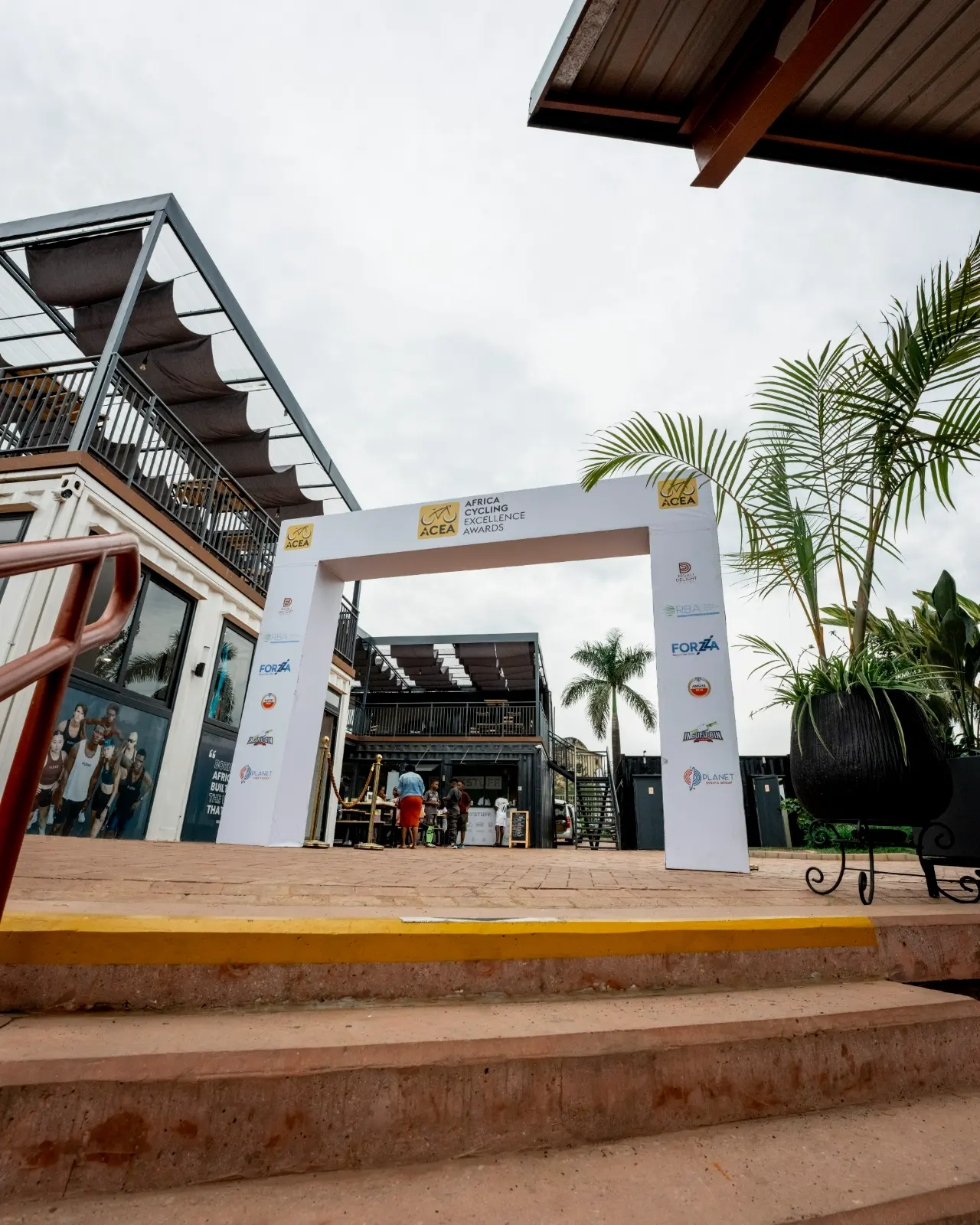 The ACEA arch at the venue entrance