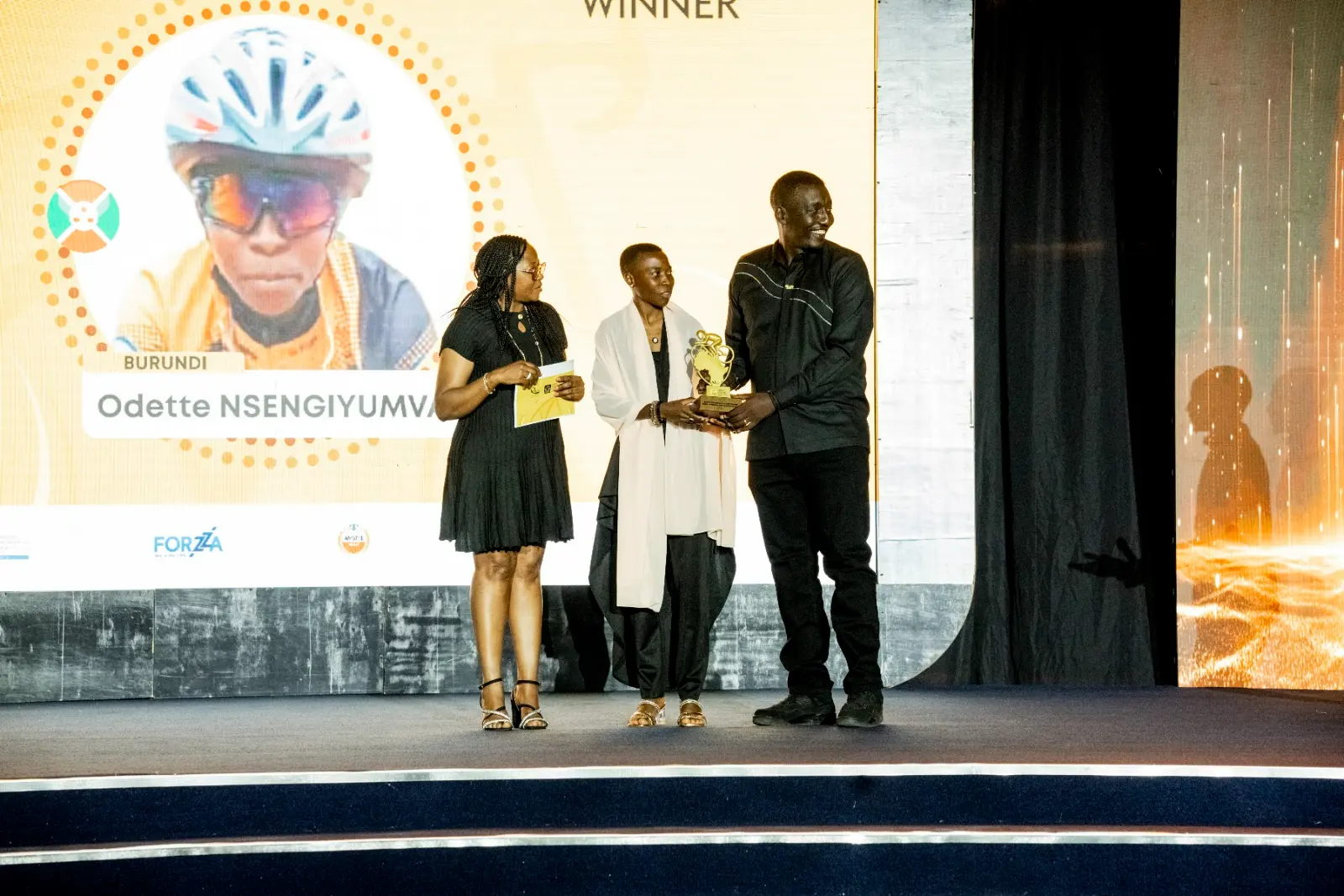 The Honorary EAC Best Female Cyclist award for Odette Nsengiyumva
