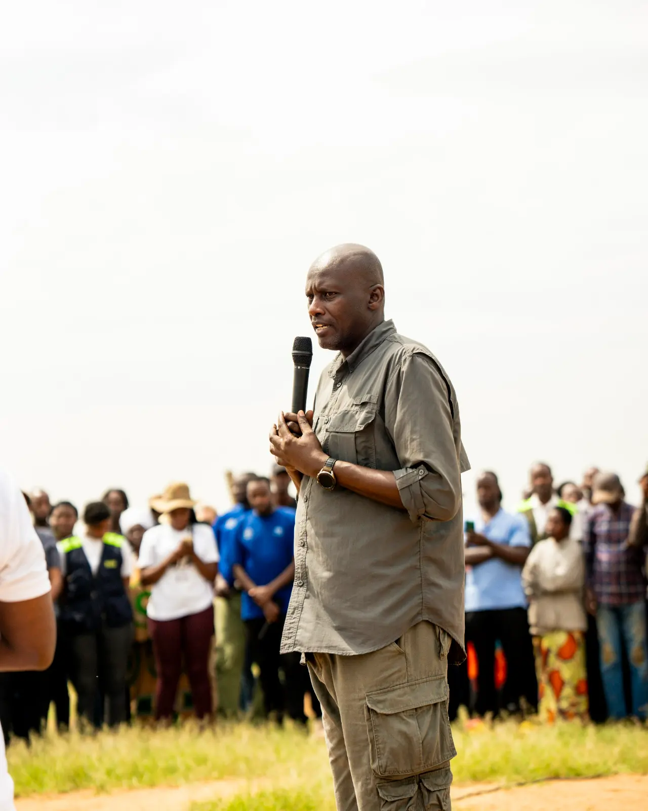 Addressing the participants