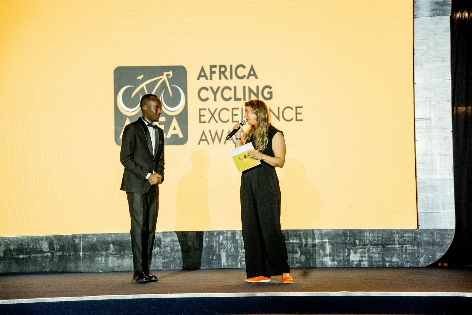 Amstel on stage at the awards ceremony